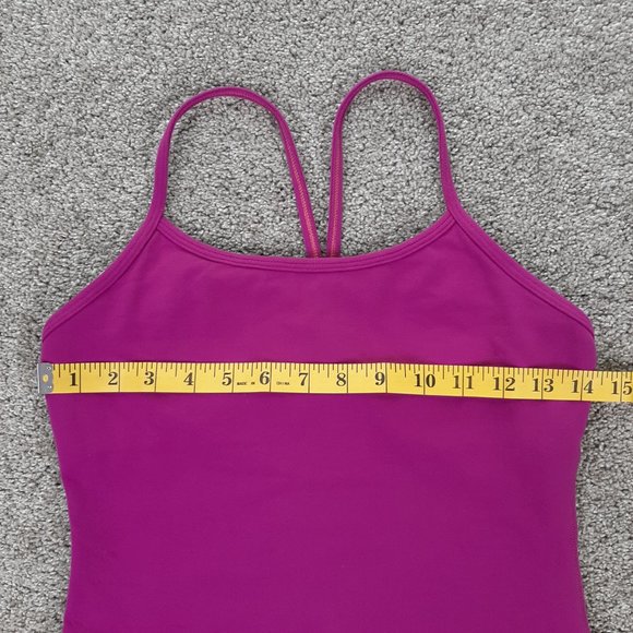 Lululemon Power Y Tank Hot Pink Straps Size 6 - Picture 7 of 9